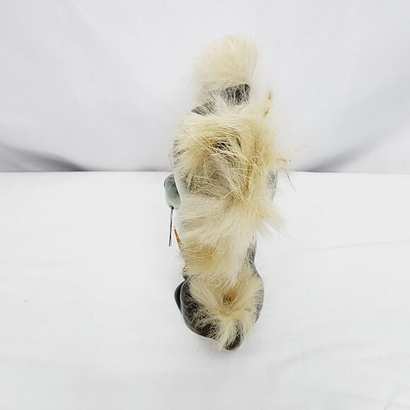 Vintage Norleans Japan Brown & White Ceramic Kitty with fluffy Ears & Tail - Picture 6 of 11